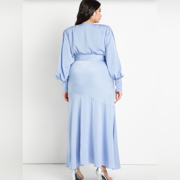 NWT Eloquii Satin Maxi Dress - Picture 3 of 7